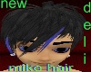 mike black w blue hair
