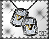 (CC) Letter V Dog Tags