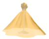 yellow  gown stand