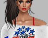 USA White Fuzzy Top