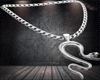 E* Silver Snake Necklace