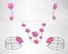 Amie 5Pc Pink Rose Set
