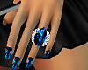 blue sapphire flame ring