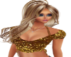 Gold Cropped Glitter Top
