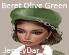 Beret Hat Olive Green