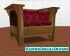 xsd red/gold cedar chair