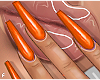f. plain orange nails