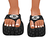 chanelcc blk croc sandle