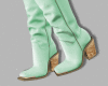 Mint Leather Boots