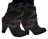 Black Boots Red Studs