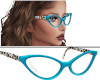 Glasses Teal A-print