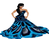 black w/blue long gown