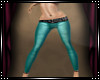 Teal Leather Pants