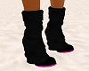 Winter boots black pink
