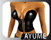 Latex black corset