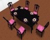 pink  dinner table