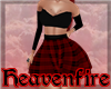 ^HF^ Red Plaid Skirt