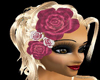 pink silver hair flowers