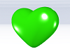 Glossy Heart Green