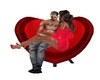 Red Heart Chair Love