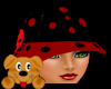!A! Ladybug Rain hat