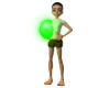 Green glow beach ball
