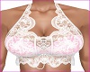 Pink n White Lace Top