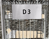 Cell block D3 sign