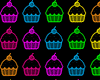 !Neon rainbow cupcakes!