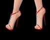 !   RED & SILVER SHOES