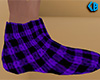 Purple Slippers Plaid M