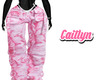 Pink Abstract Cargo Pant
