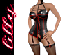 Black red corset