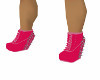 *SS* PINK SPIKED WEDGES