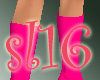 [S16]Spike boots pink
