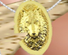 Gold Wolf Necklace