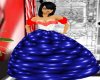 Red white/blue ballgown