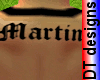 Name Martin back tattoo