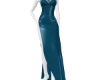 teal shiny dress