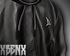 x B Leather Hoodie Rare