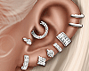 Z| silver earrings set