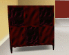 red and black cabinet