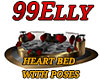 heart bed with poses