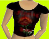 flaming rose t-shirt