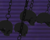 black chained skulls