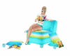 sillon con cojines azul