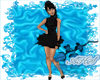 Black  Folliage Dress