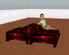 Red Marble Chat Couch