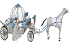 Baby blue horse carriage