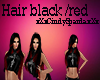 Hair Black/Red